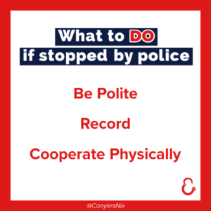 What to do if stopped by the police checklist